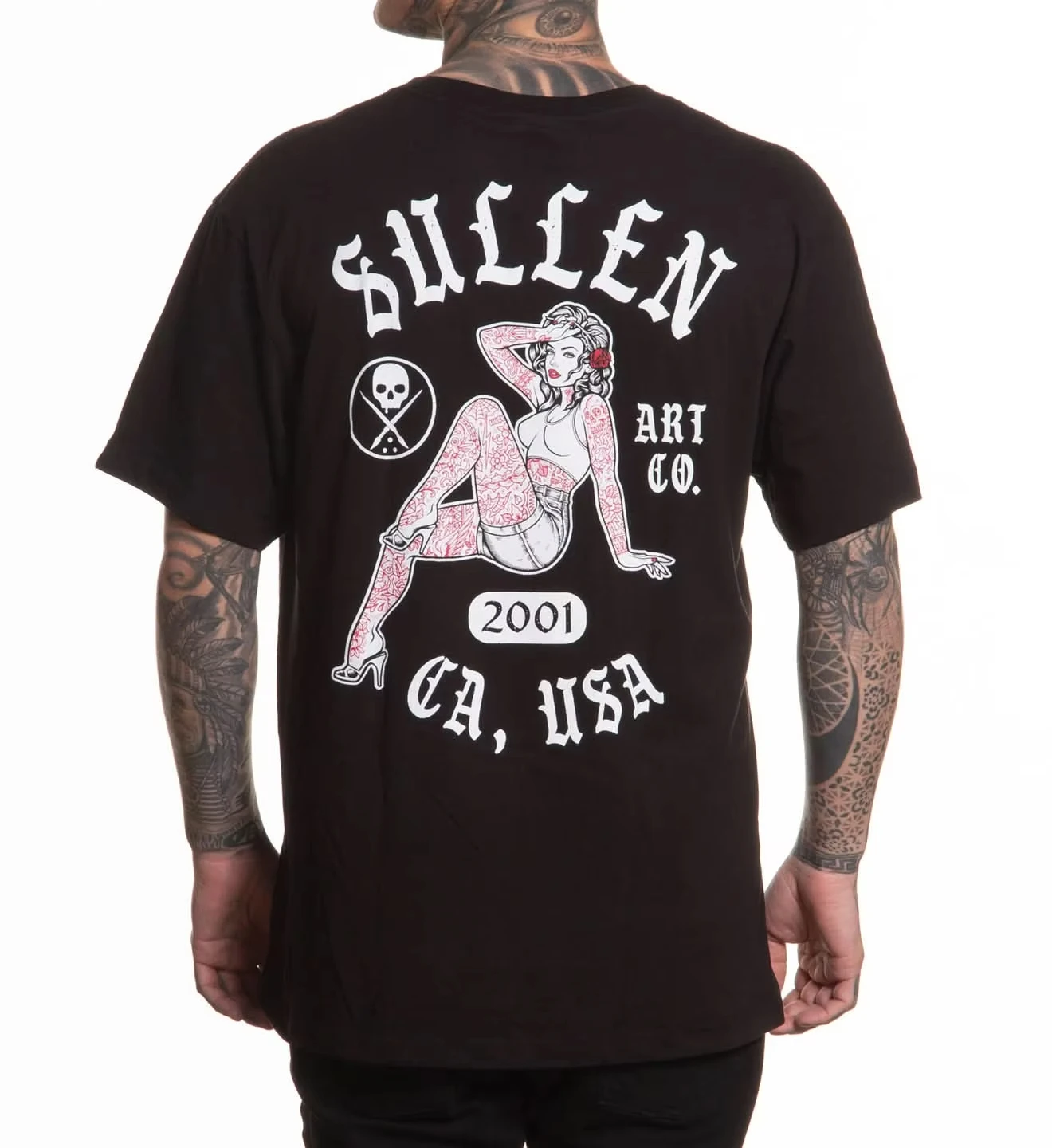 2026 Cali Pin Up Tattoo Art Street Trend Fashion Casual T-Shirt Men's and Women's Luxury Brand Top
