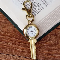 Fashion Gold Key  Pocket Watch Exquisite lovely Children's  Pocket Pendant Quartz  Pocket Watch accessory for Men's Women's  Clo