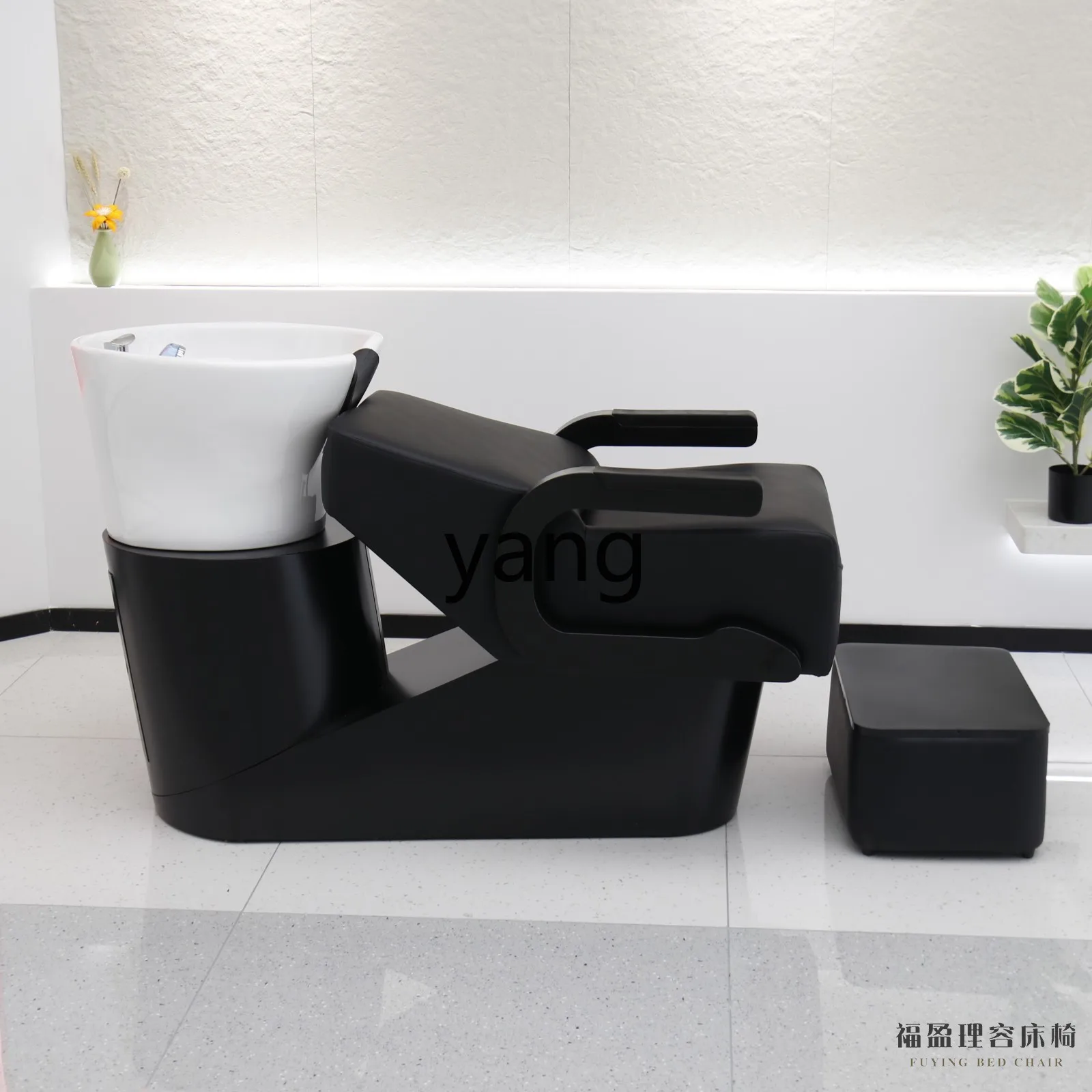 CX Ceramic Basin High-End Shampoo Chair Barber Shop for Hair Salon Hair Salon Lying Half