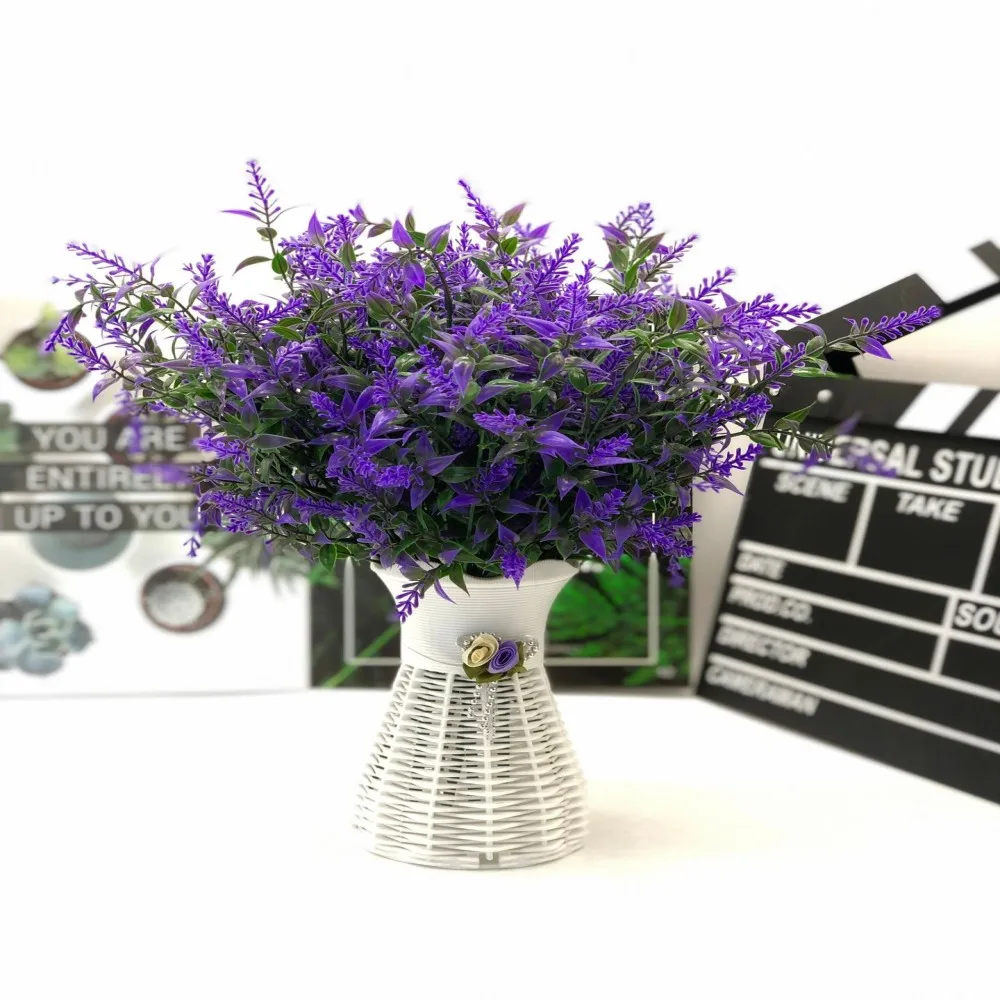 1pcs Artificial Lavender Flowers Outdoor Home Table Bedroom Wedding Decoration Bonsai Fake Flower Office Party Decor Accessories