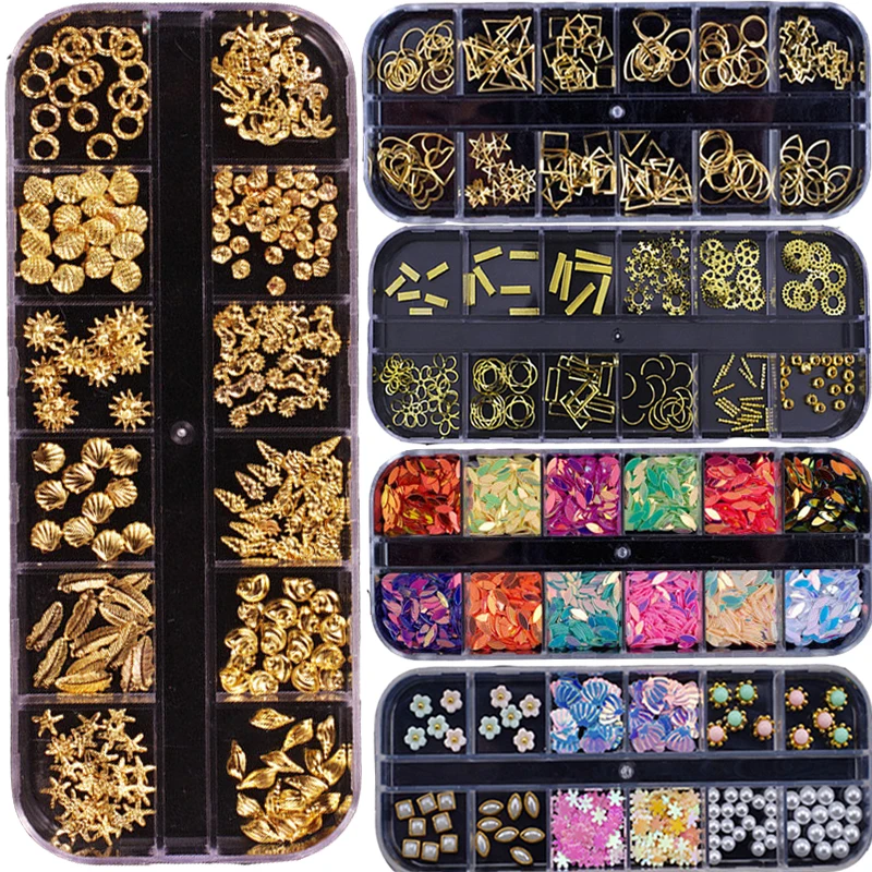 3D Nail Crystal Rhinestone Glitter Metal Diamond Sequin Manicure Nail Art Art Deco Nail Art Jewelry