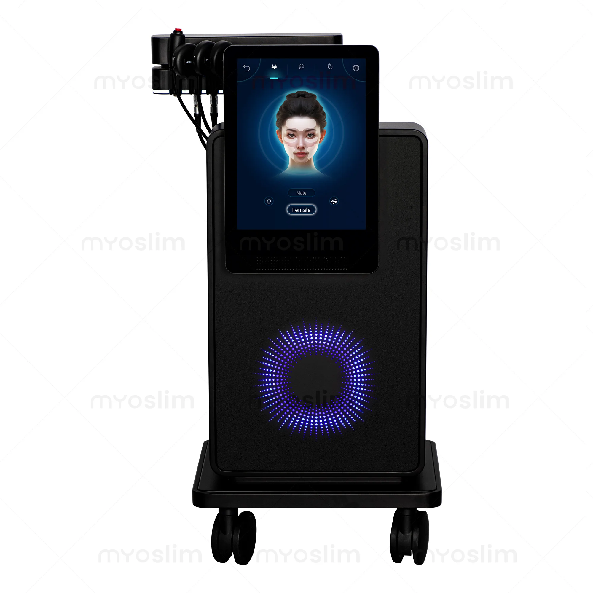 Portable EMS RF Electromagnetic Building Face Lifter Skin Firming Wrinkle Removal Device for Beauty & Health