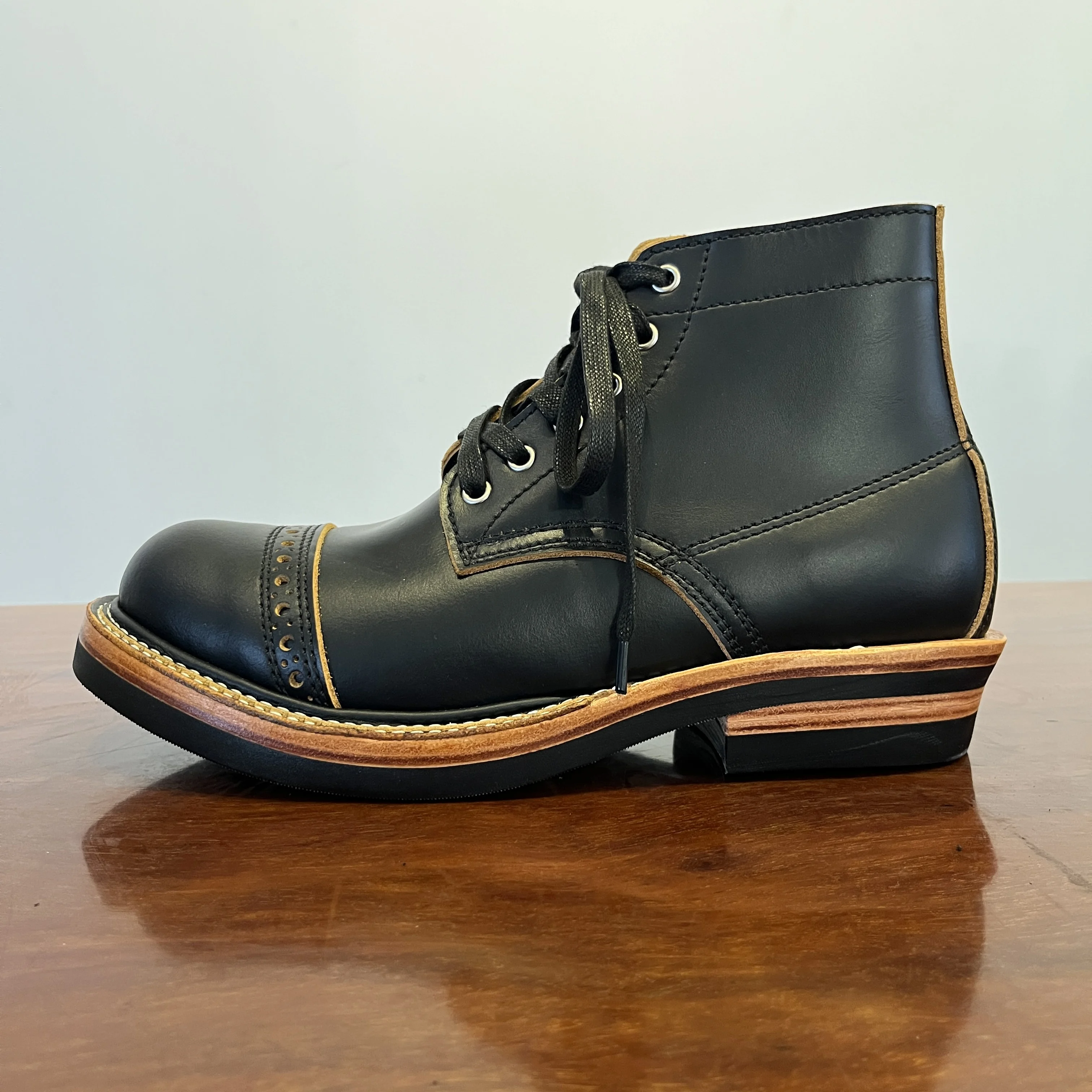 AL401 RockCanRoll Size 35-50 Super Quality Genuine Italian Cow Leather Handmade Durable Goodyear Welted American Work Boots