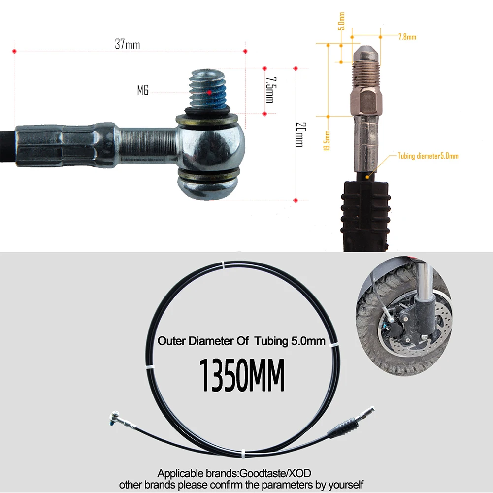 أنبوب زيت الفرامل أنبوب فرامل السيارة الكهربائية قرص الفرامل الأمامية والخلفية مادة هيدروليكية عالية الجودة للسكوتر الكهربائي