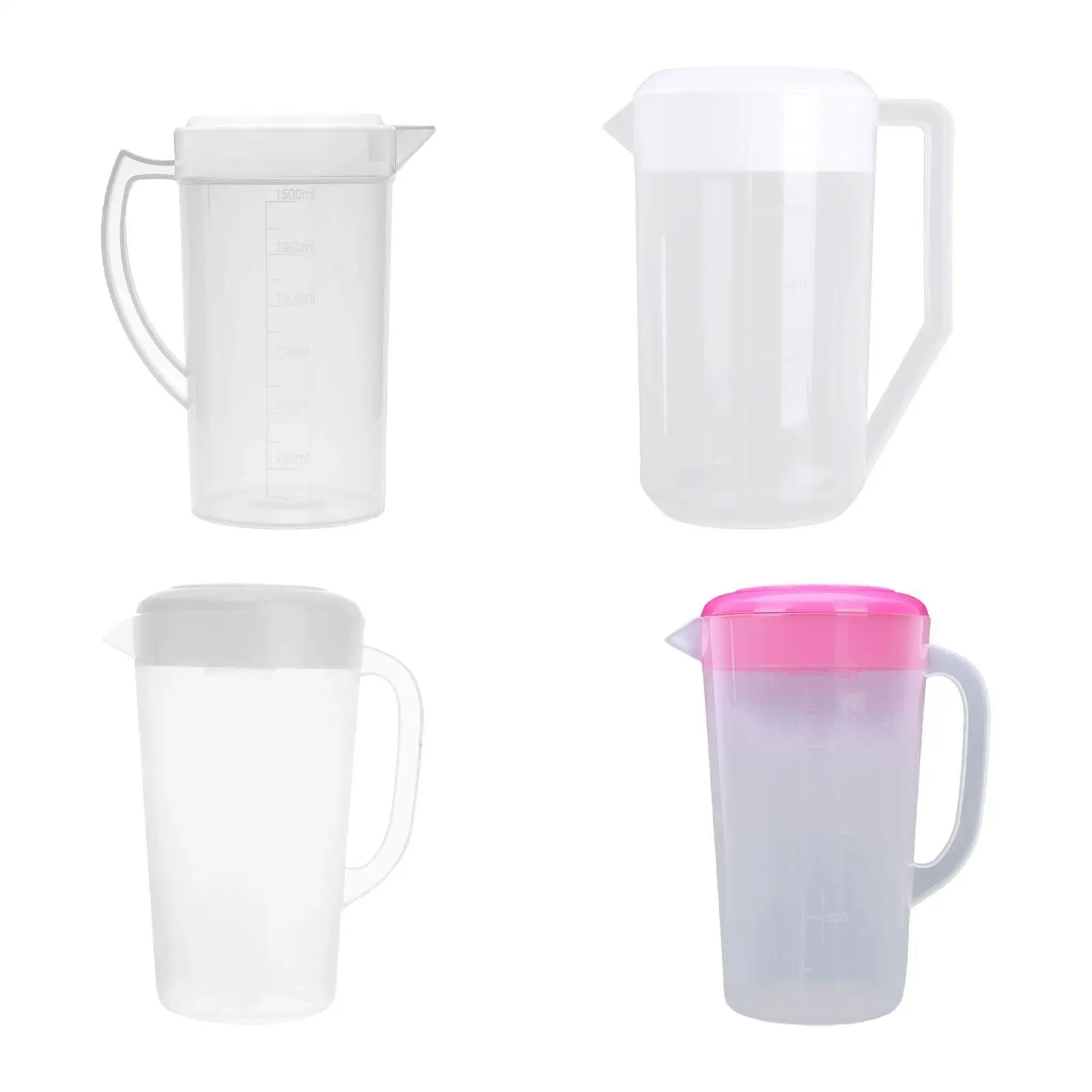 Water Pitcher Water Jug Easy Clean Clear with Handle Heat Resistant Household