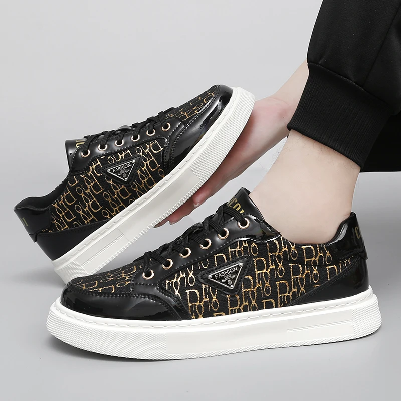 

Trendy Brand High-End Light Luxury Breathable Genuine Leather Sneakers Men's Sports Casual Shoes Men's Cowhide Autumn 2025 New M