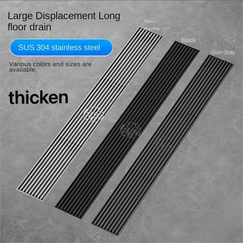 Thickened 304 Stainless Steel Bamboo Drain Bathroom Bathtub Toilet Large Displacement Floor Drain Anti-Odor And Insect Proof