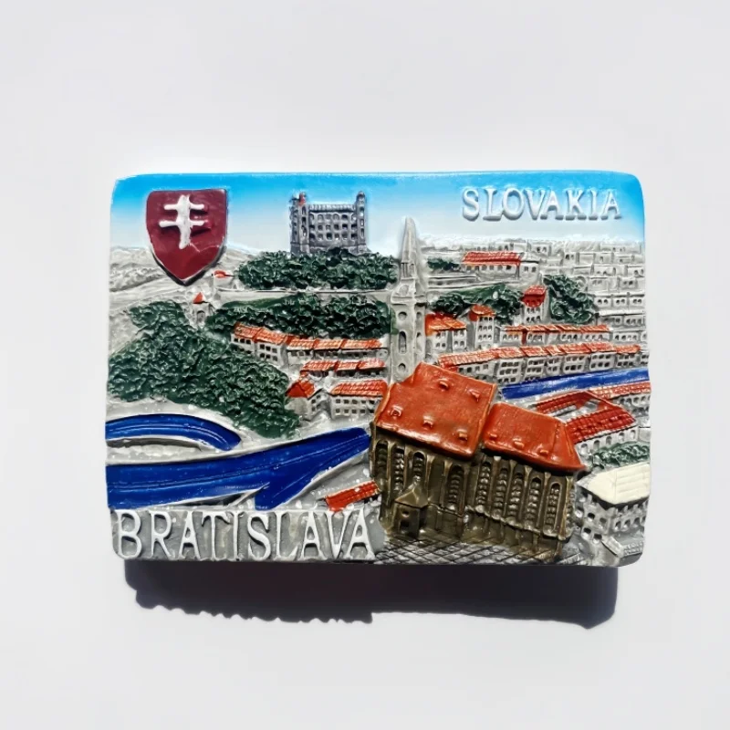 Братислава, достопримечательность, магнитная наклейка на холодильник, персонализированное творчество, Словакия, туристическое притяжение, 3D-украшение