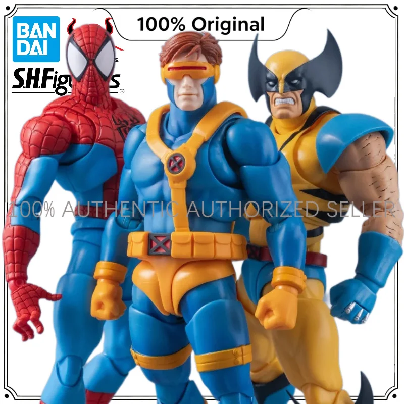 100%Original Bandai S.H.Figuarts SHF SpiderMan Wolverine Cyclops Gamerverse Articulated Action Figure Collectible Model Toyft