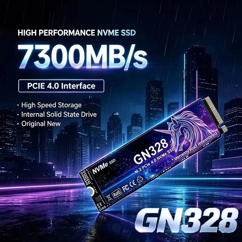 Original GN328 M.2 SSD Hard Disk 500GB1TB 2TB 4TB 7300MB/s NVMe M2 SSD PCIe 4.0 Internal Solid State Drive For Laptop Desktop PC