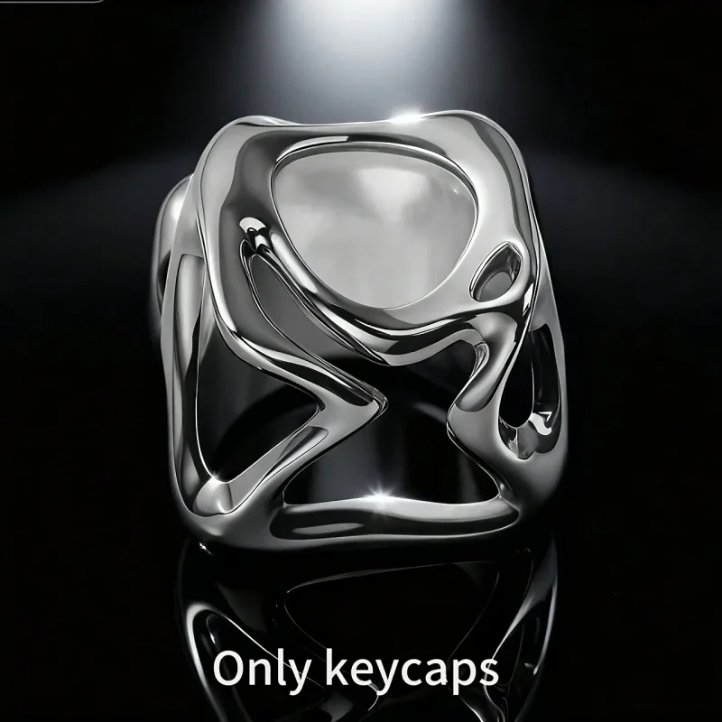 Mechanical Keyboard Keycaps Electroplated Liquid Metal ABS Artisan Keycap for Cross Stem Switch DIY Gaming 1PC