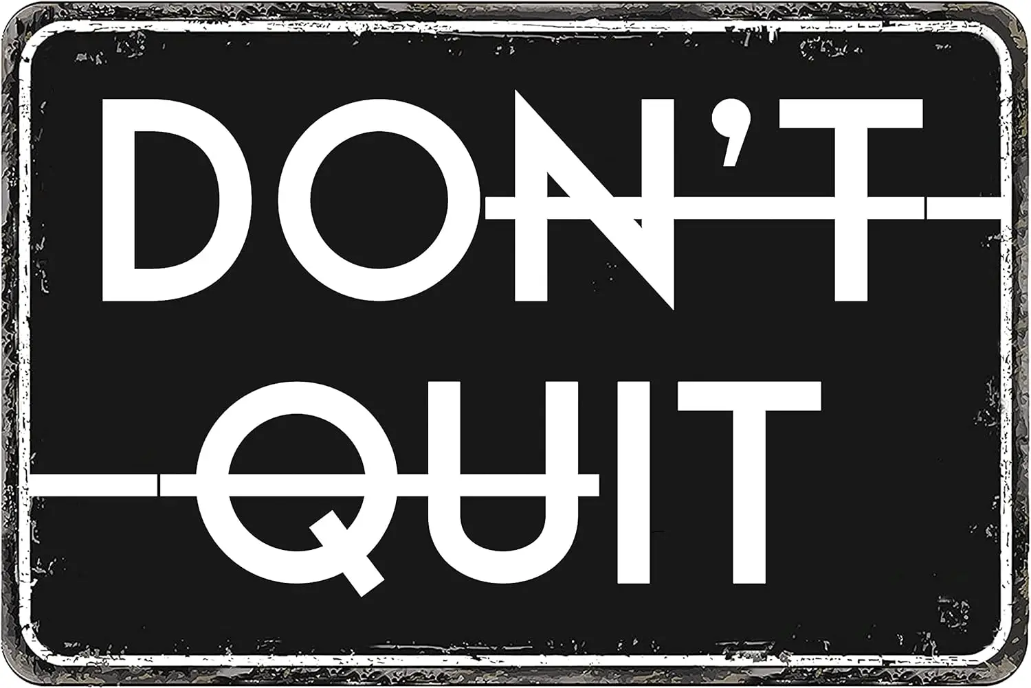 Vintage Metal Tin Sign - Don't Quit Do It - Motivational Metal Tin Sign for Gym/Bedroom Decor 8x12inch