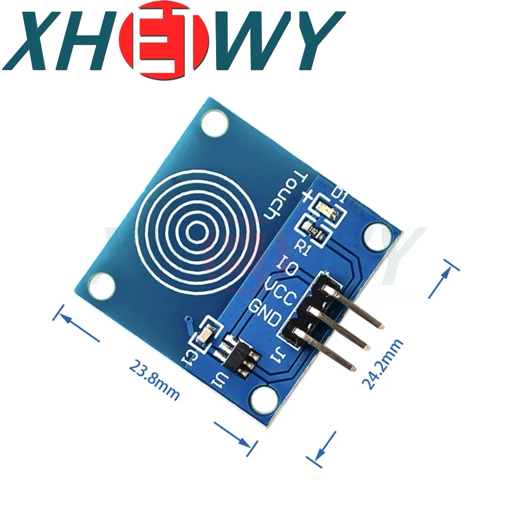 โมดูลสวิตช์ระบบสัมผัสแบบ TTP223 TTP223B เซนเซอร์ระบบสัมผัสแบบดิจิตอล1ช่องสัญญาณสำหรับของตกแต่งงานปาร์ตี้ Arduino