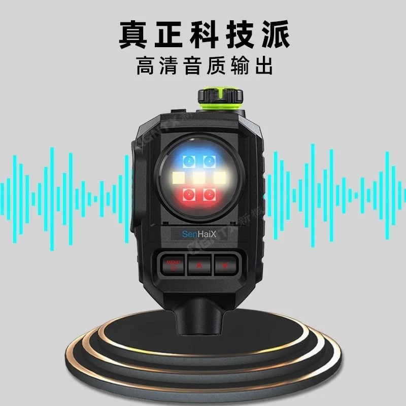Senhaix No. 1 para versión Bluetooth micrófono de mano altavoz doble PTT lámpara de Flash Walkie Talkie Compatible con SHX-8900 y GT-12