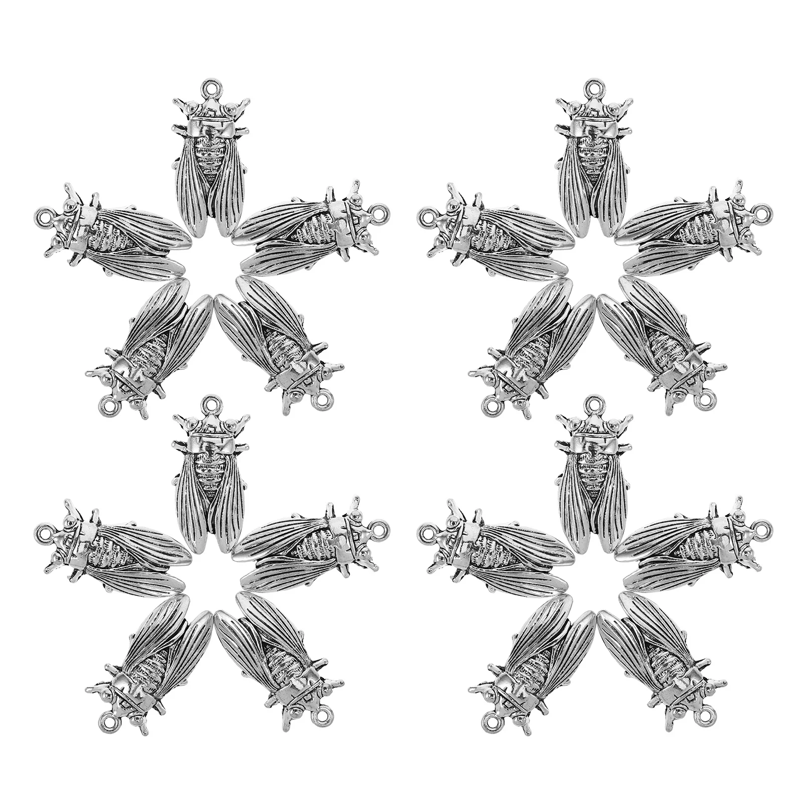 

20Pcs Silver Insect Charms Alloy Pendants DIY Necklace Bracelet Metal Bug Beads Jewelry Silver Charms for Crafting