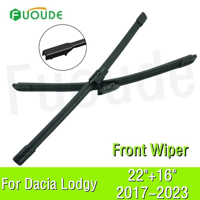 

For Dacia Lodgy Wiper Blade 22"+16" Car Windshield Windscreen Rubber 2017 2018 2019 2020 2021 2022 2023