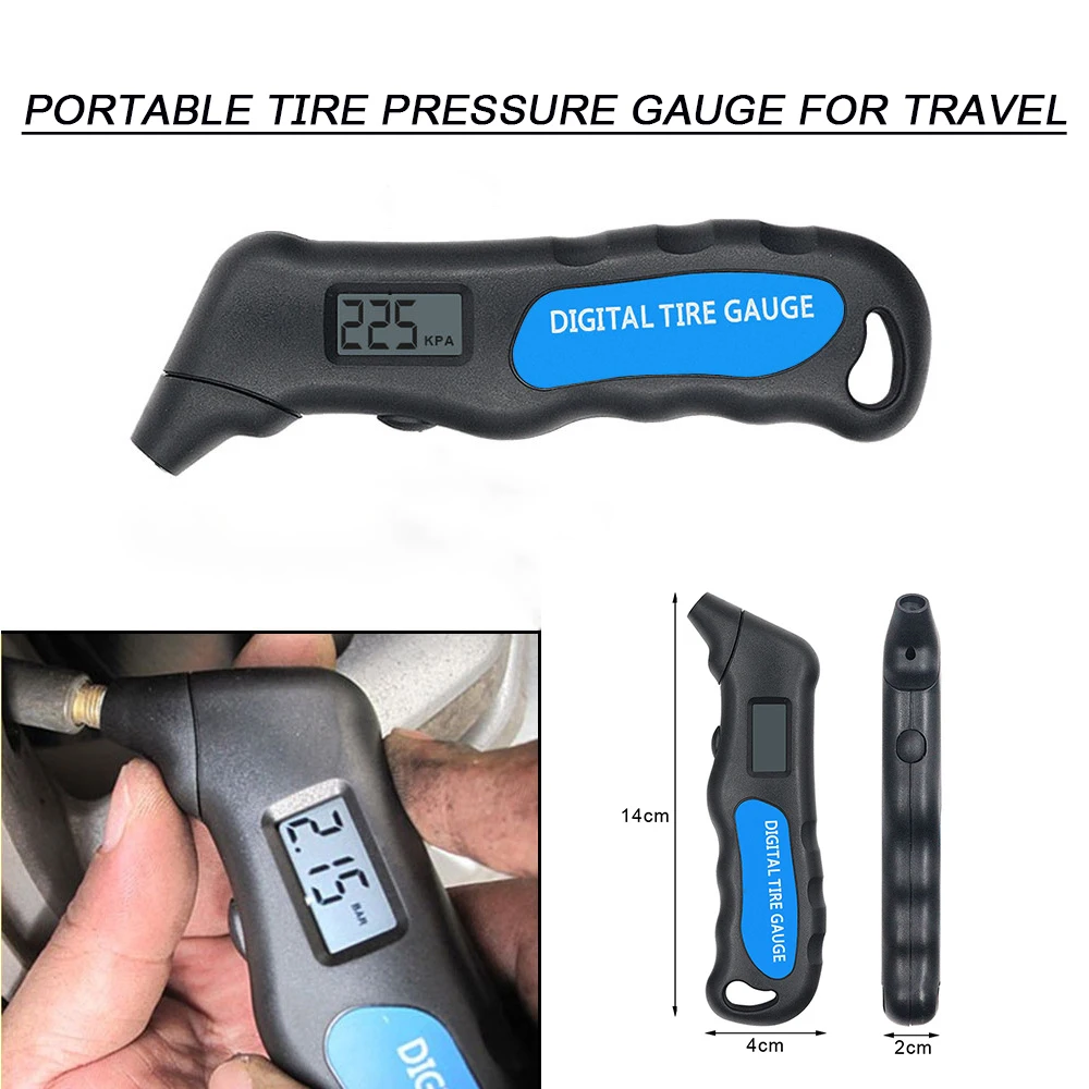 portability TG105L multifunctional Car Truck tire pressure gauge with backlit spotlight digital tire pressure testing tool