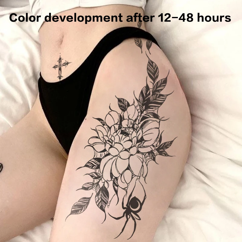 Fake Tatto Temporary Tattoos American Flower Cross Herbal Juice Tattoo Stickers Waterproof Tattoo Supplies and Accessories Art