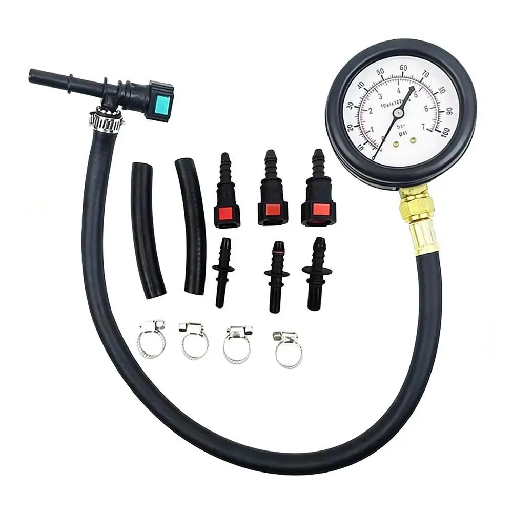 Fuel Pressure Gauge 0-100PSI Fuel Injection Pump Pressure Tester For Car Motorcycle Truck Car Accessories