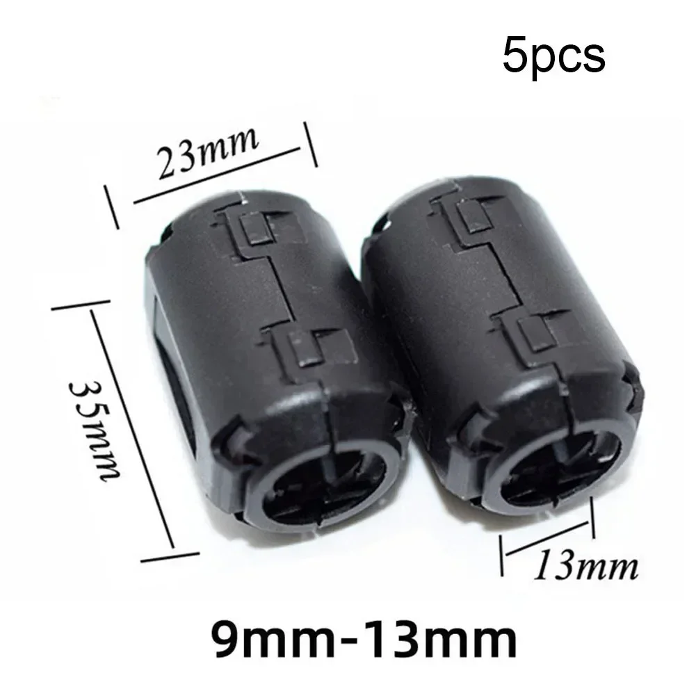 5Pcs 3.5/5/7/9/13mm Ferrite Core Noise Suppressor Filter Ring Cable Clamp RFI For Cables For Audio Video Cable Power Cord