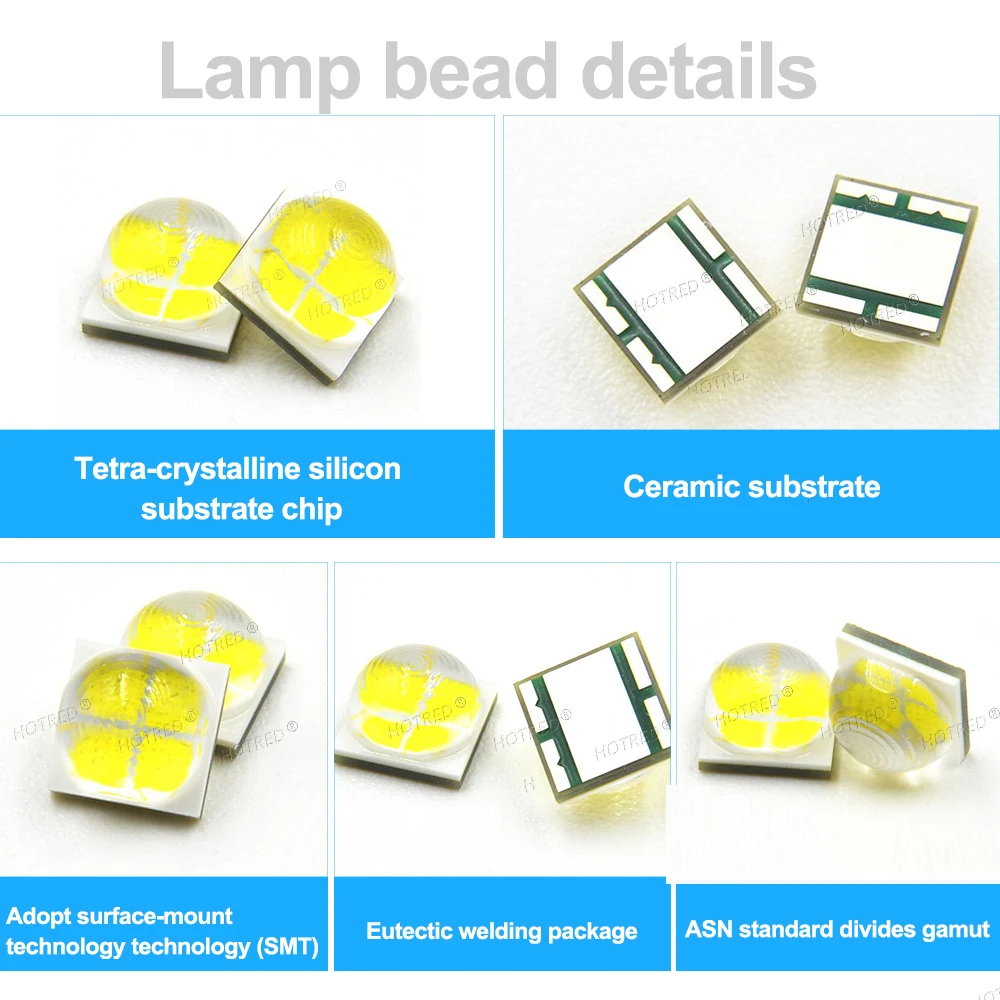 10pcs LED Chip 20W 12V 6V Creee XHP50 Cold White 6500K SMD 5050 COB 18W Beads For Flashlight Car Diving Light Source Accessory