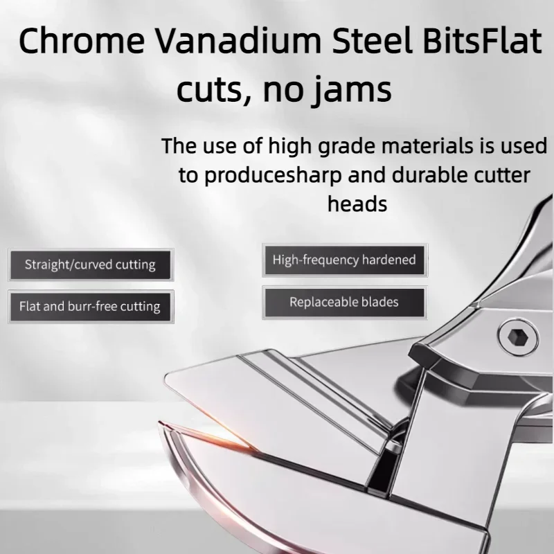 Tijera de hierro eléctrica sin escobillas, cizalla de Metal inalámbrica de 400W, 2 velocidades variables con herramienta eléctrica de luz LED para batería Milwaukee de 18v