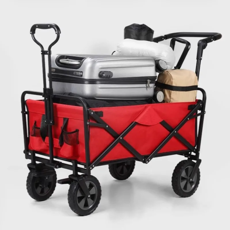 

Portable Adjustable Camping Trolley Household Shopping Large Space Camping Folding Trolley Leisure Fishing Cart Outdoor Tools