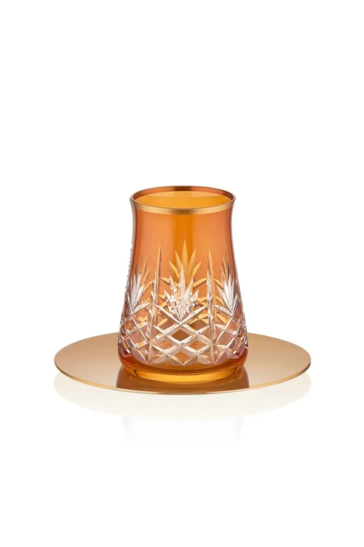 DOLBOVI Tarabya Mat Celık Tea St 6lı Bade Amber English Tea Glass Cup