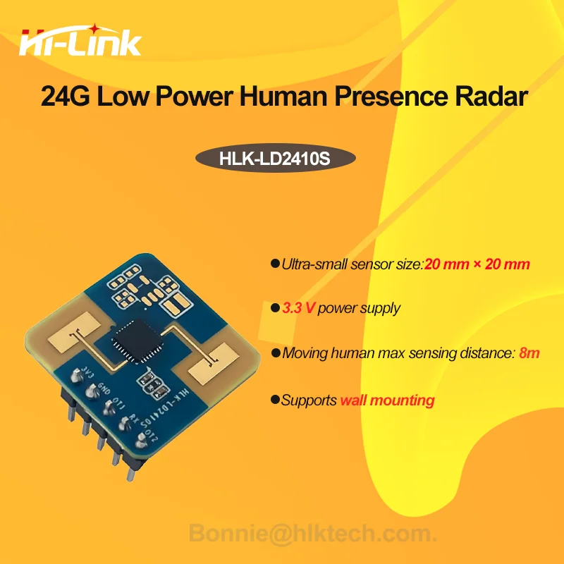 Hi-Link Free shipping 24G Low Power Radar Sensing Module LD2410S Human Presence Sensor Switch Intelligent Sensor