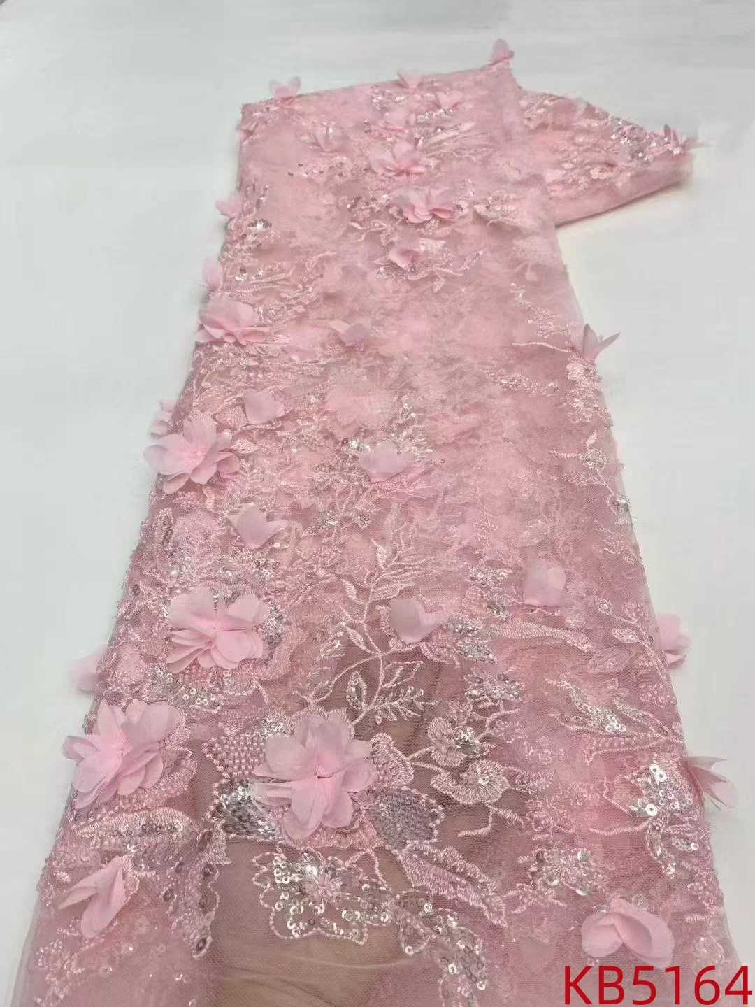 

Фиолетовая сиреневая ткань с блестками, африканская кружевная ткань, 5 ярдов, высокое качество, 2025 г., золото, вышивка бисером, кружево для шитья KB4808