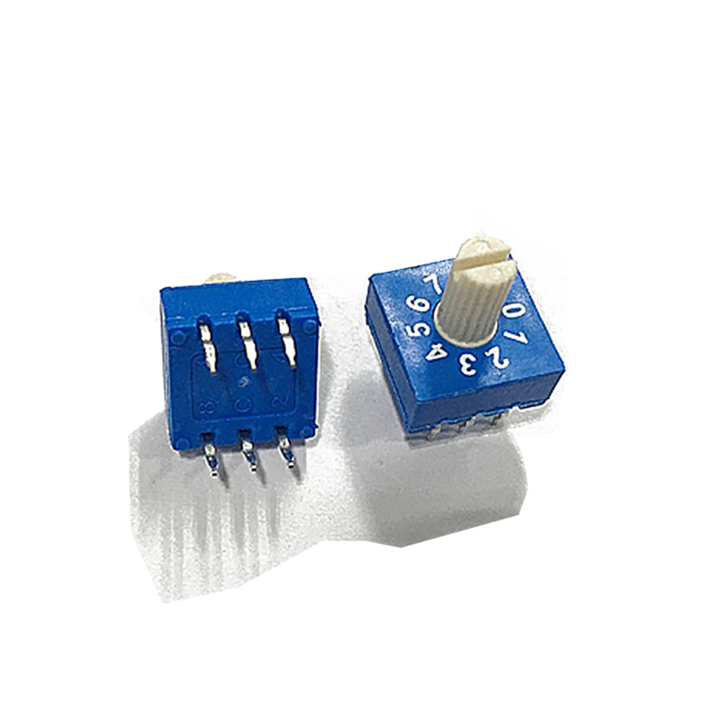 DC 24V Code Switch ERD110RS 10 Bit 0-9 3:3 Rotary Encoder with Handle 10x10mm 25mA Encoding Switches 1PC