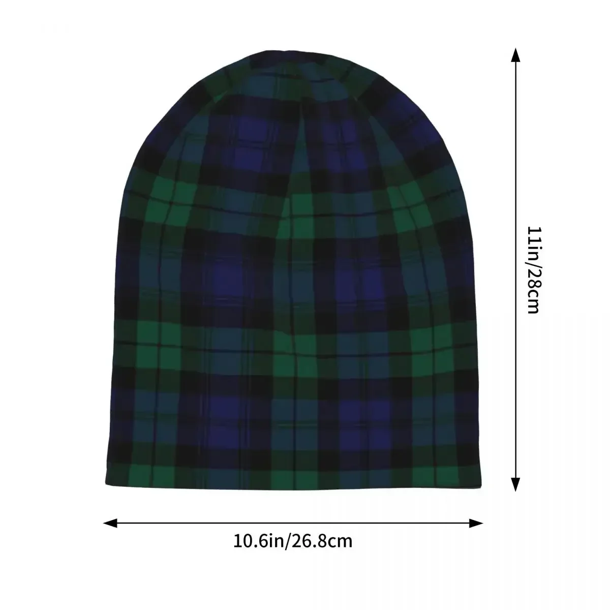 Blackwatch Tartan Modern Plaid Skullies Beanies Hats Warm Autumn Winter Outdoor Cap Knitted Bonnet Caps for Men Women Adult