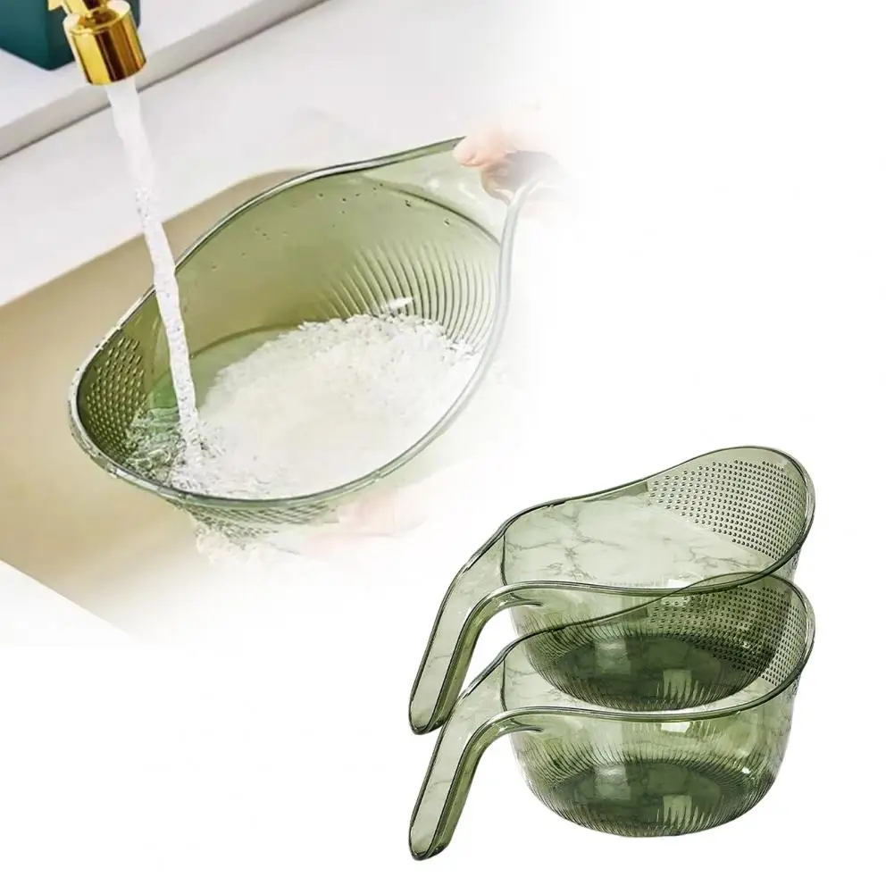 Multi-functional Drain Basket With Handle Hollow Transparent Fruit Vegetable Washing Draining Bowl Kitchen Drainage Basket 바스켓