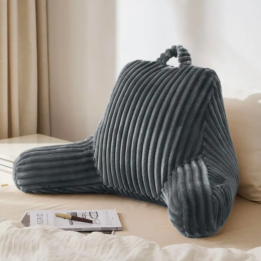 

Reading Pillow for Sitting in Bed, Flannel Back Pillow Bed Sitting Up for Adult amp Children, Backrest Cushion for Sit Up in Cou