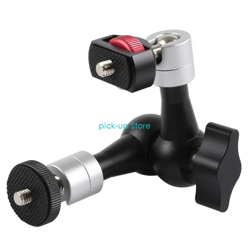 

Q5WA 6Inch Adjustable Bracket Arm Monitor Mount With Clamp Ball Head Adapter For DSLR Cameras LED Lights Filmmaking Accessories