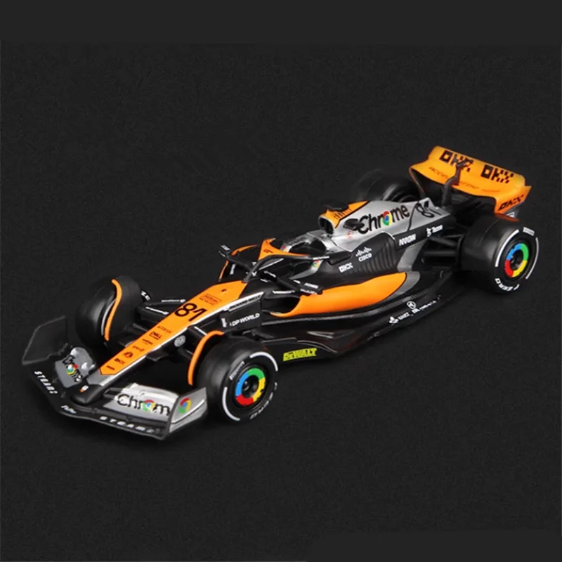 Bburago 1:43 P2 British GP Mclaren F1 MCL60 2023 #4 Lando Norris #81 Oscar Piastri Alloy Racing Car Die cast SuperCar Model Toys