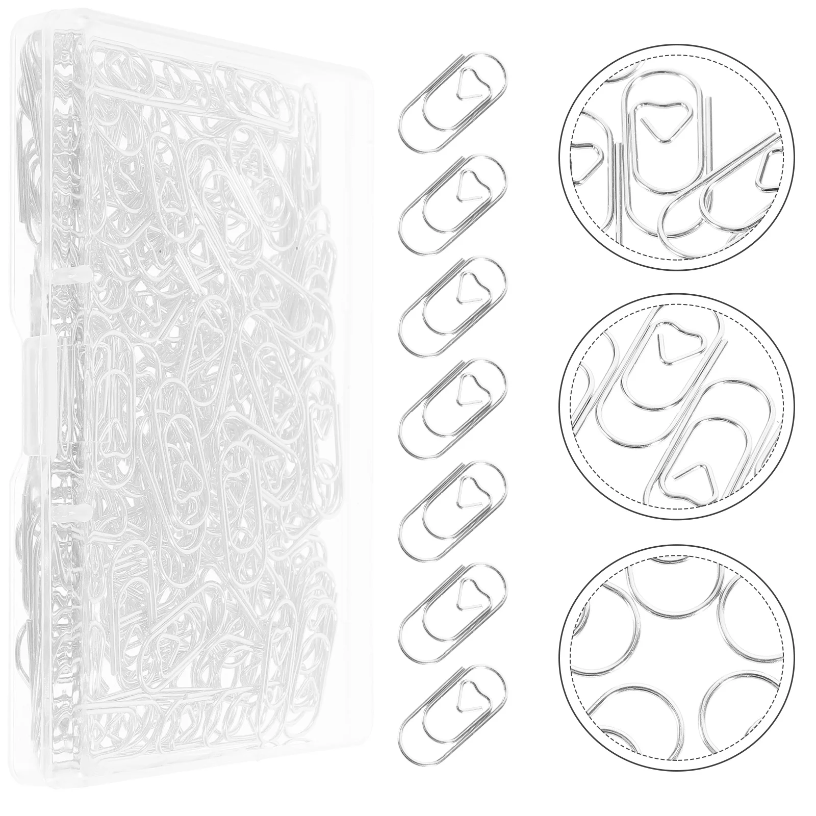 150 Pcs Love Paper Clip Mini Clips Cute Creative Shaped Paperclips Bulldog Office