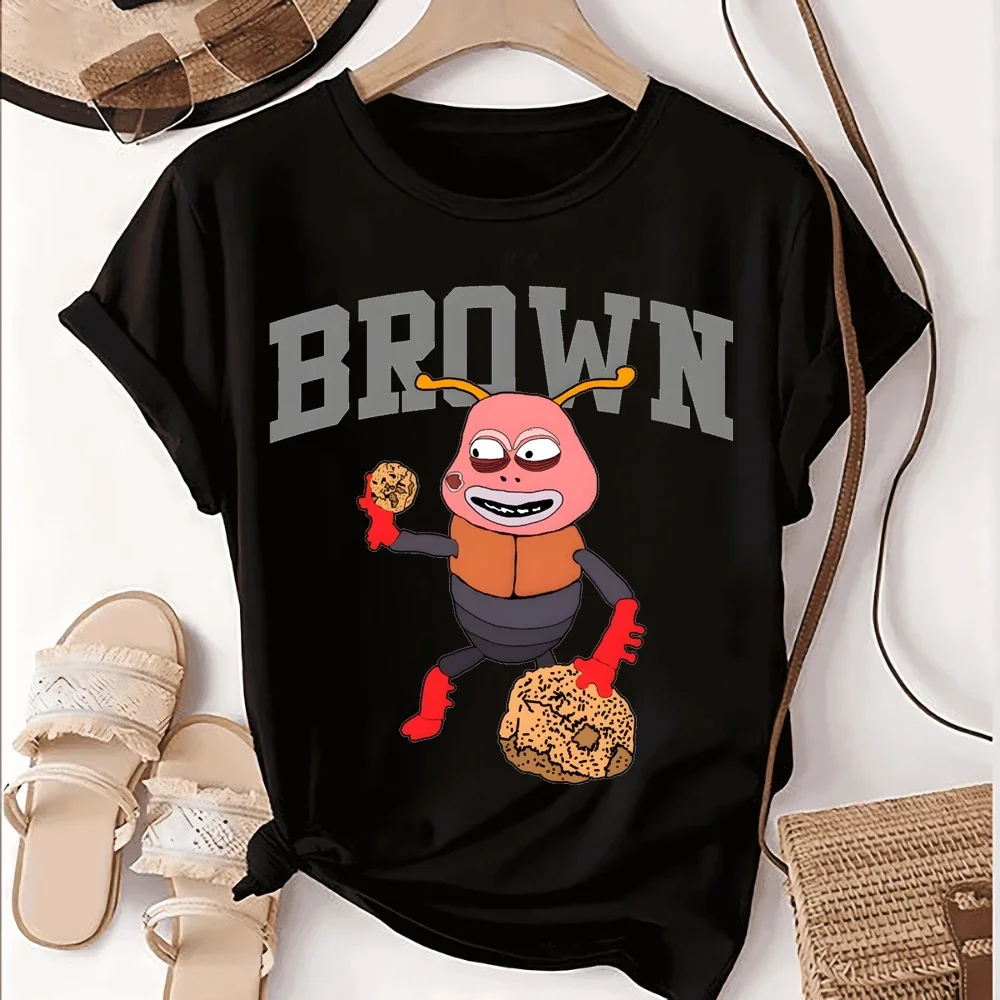 Fun Anime Larva 1 Printed T-shirt Top Anime Larva Neutral Trend Harajuku Short Sleeve Unisex Shirt Graphic Large T-shirt