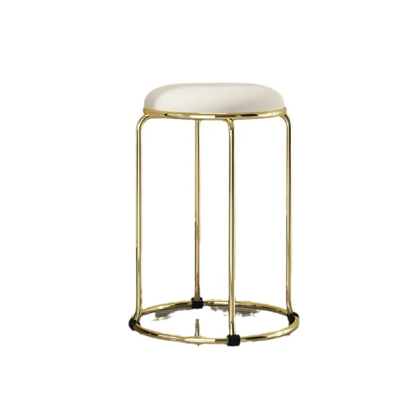 Stool household stackable round stool light luxury high sense spare small stool Internet celebrity dining table stool modern sim