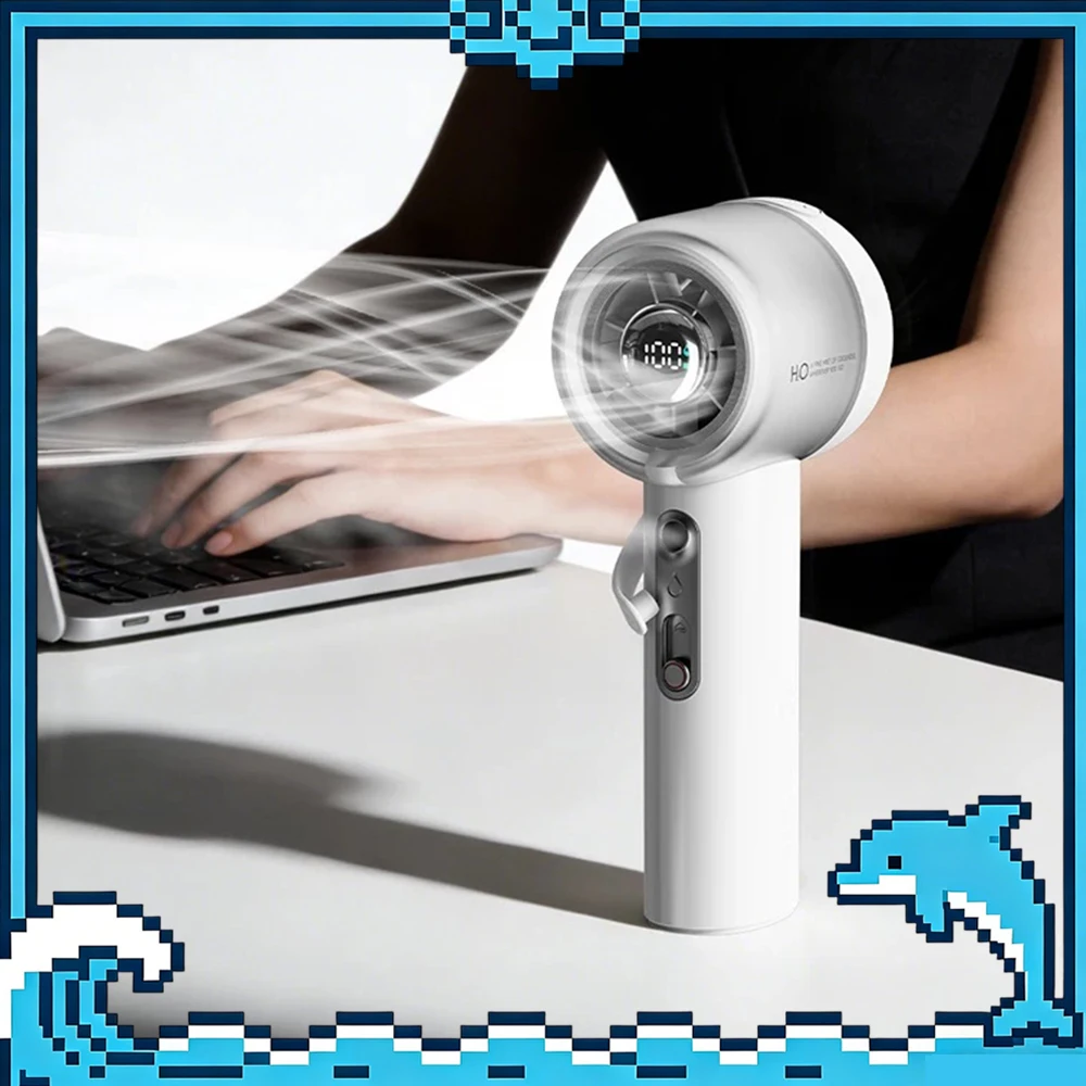 Airmate H2O-F3 Handheld Small Fan 100 Th Gear At Will Speed Regulation Handheld Fan 15 Hours Long Battery Life Low Noise Gifts