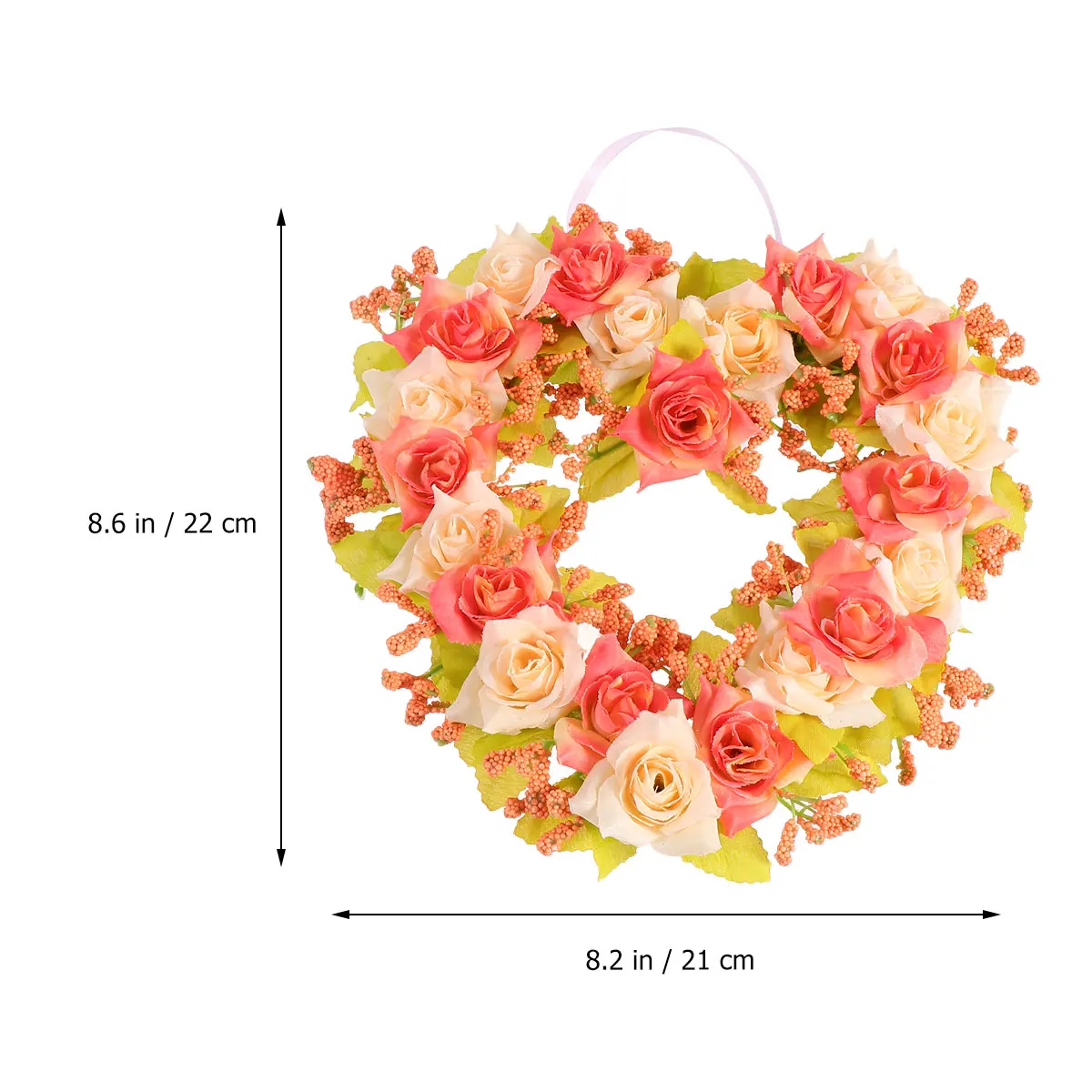 

Artificial Flower Wreath Home Decor Hanging Garland Eucalyptus Heart Decorations Baby Fake Garlands for