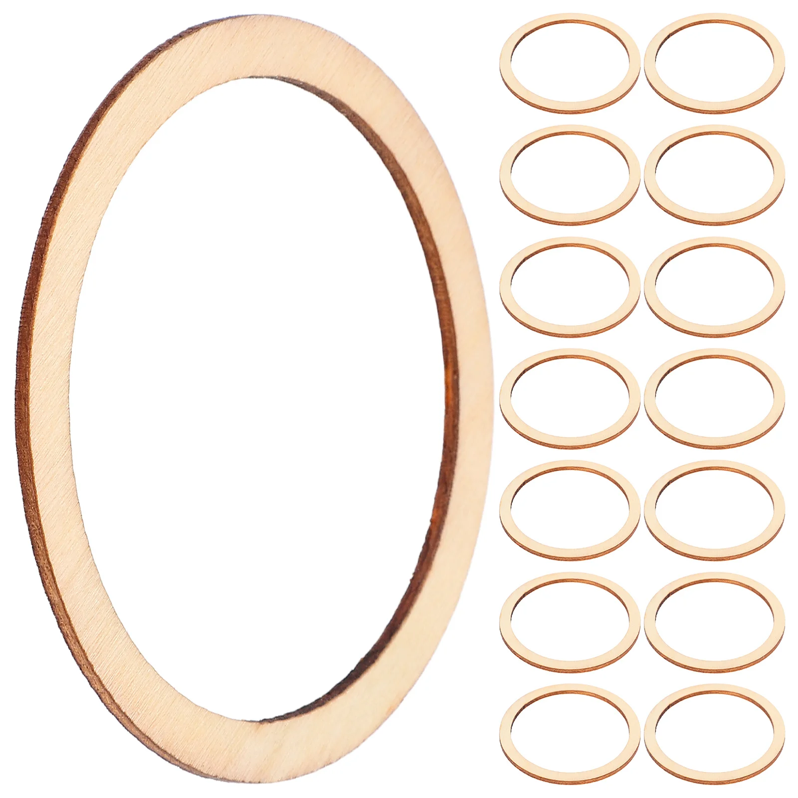 

50pcs Wooden Craft Accessories 6Cm Round Wood Chips Hollowed Diy Decor Pieces For Scrapbooking Christmas Wall Hanging Handicraft