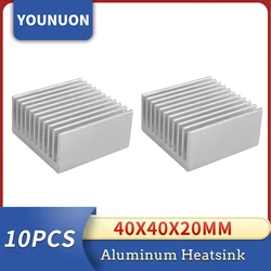 10Pcs YOUNUON 40mm kühlkörper 40x40x20mm LED Aluminium Heatinks CPU GPU Kühlung Kühler kühlkörper Kühlkörper