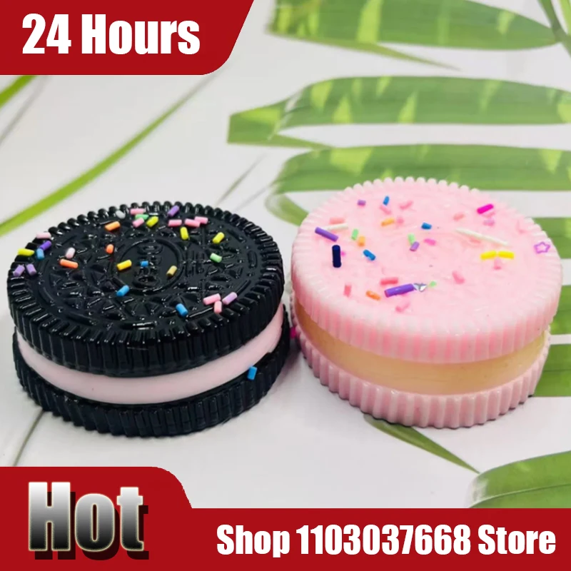 1PCS Soft Sticky Texture Silicone Kawaii Oreo Anti pressure Toys Slow Rebound Decompression Toy Reduce Stress Kids Toys Gifts