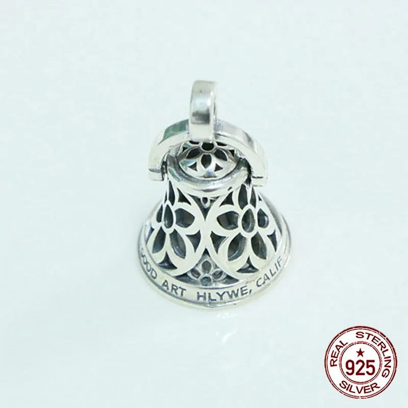 S925 Sterling Silver Pendant Personalized Fashion Maple Leaf Hollow Bell  Design sensation internet celebrity pendant