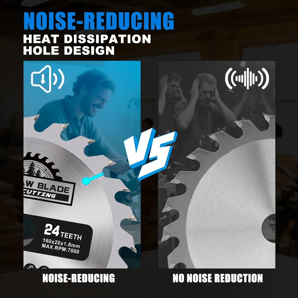 XCAN 1 st Cirkelzaagblad 160mm Hout Slijpschijven Carbide Zaagblad Boring 20mm Houtbewerking Snijgereedschappen 16/24/30/48/60/80 T