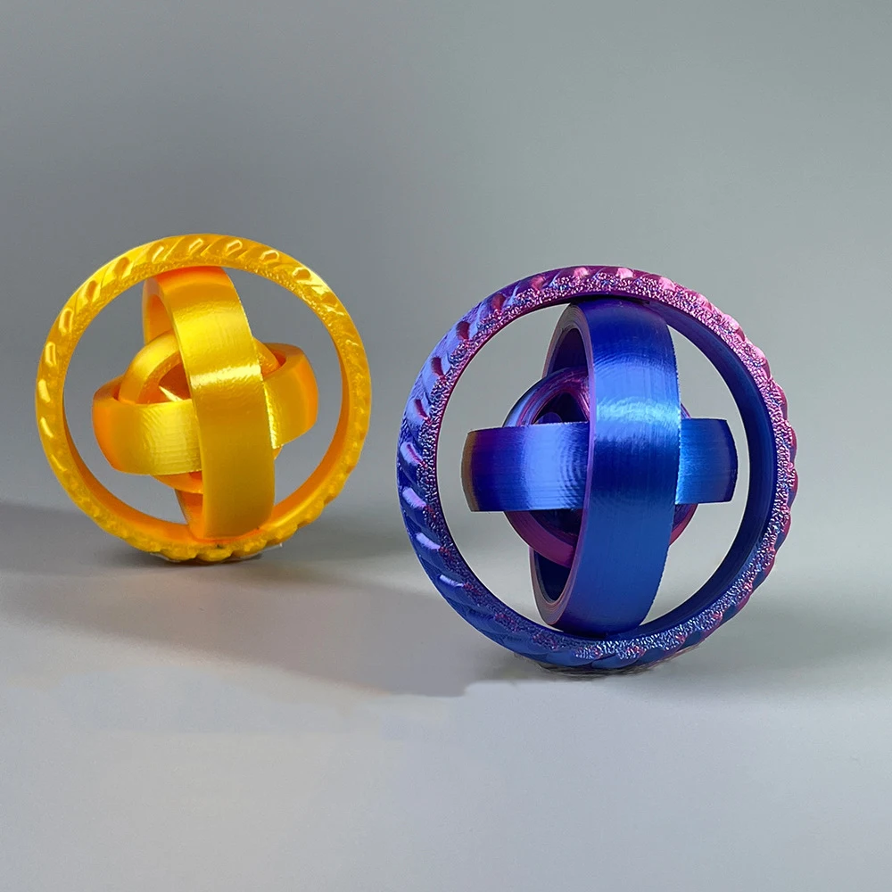 ثلاثية الأبعاد مطبوعة الدورية لعبة شخصية جيروسكوب ببصمة الإصبع دوامة خاتم على شكل نجمة الجاذبية دوران القلق الإغاثة متعة الضغط لعبة