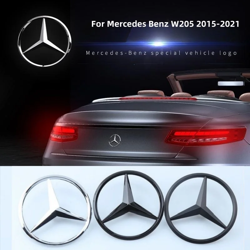 

3D ABS Original Car Rear Trunk Badge Sticker For Mercedes Benz C-class C450 C43 AMG W205 2015-2021 Mercedes Emblem Snap Cover