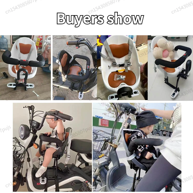 Electric Bicycle Children\'s Front and Rear Dual-use Seat Bicycle Rear Seat Baby Safety Seat Bike Back Seat Electric Scooter Seat