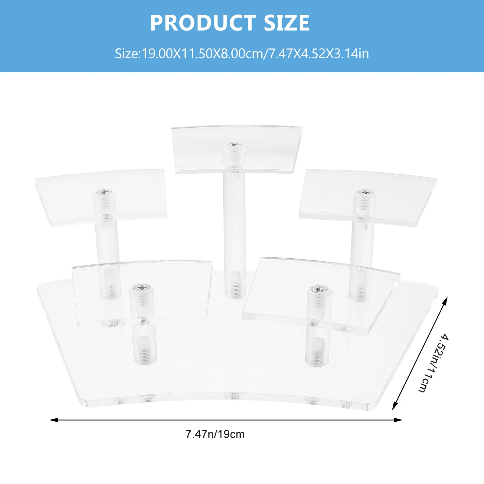 Multi-Layer Acrylic Display Rack Clear Desktop Organizer Perfume Jewelry Storage Stand Acrylic Riser Display Shelf for Rings